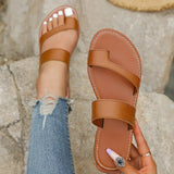Elyse - sandale plate en cuir