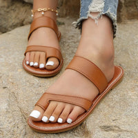 Elyse - sandale plate en cuir
