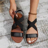 Gaïa - sandale plate en cuir