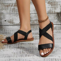 Gaïa - sandale plate en cuir