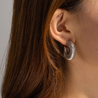 Boucles d'oreilles Or/Argent - Lacé