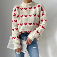 Keur - Pull coeur en grosse maille