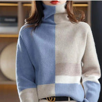 Knyt - Pull col roulé patchwork