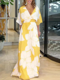 Plumeria - Robe longue florale