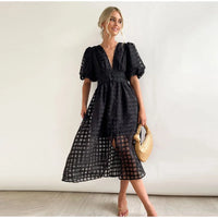 Kraie - Robe midi motif carré